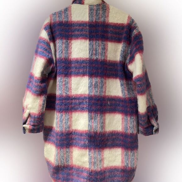 NWT Free People x BLANKNYC Plaid Prime Time Wool Blend Jacket Size Large - Picture 3 of 3